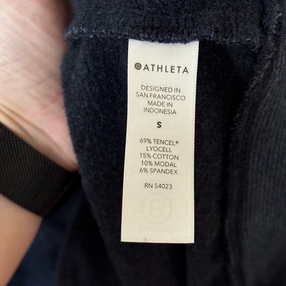 Athleta Balance Pullover Sweatshirt - Micro Stripe Navy Heather - Women's Small - Picture 5 of 5